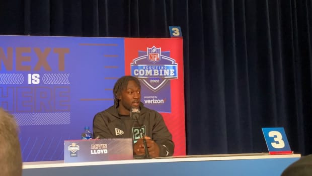 Utah LB Devin Lloyd at the 2022 Scouting Combine